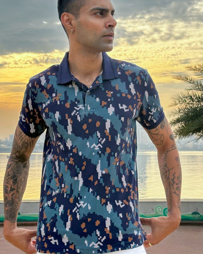 Graphic Print Polo T-shirt for men